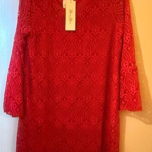 Brittany Black Scarlet Lace Dress
